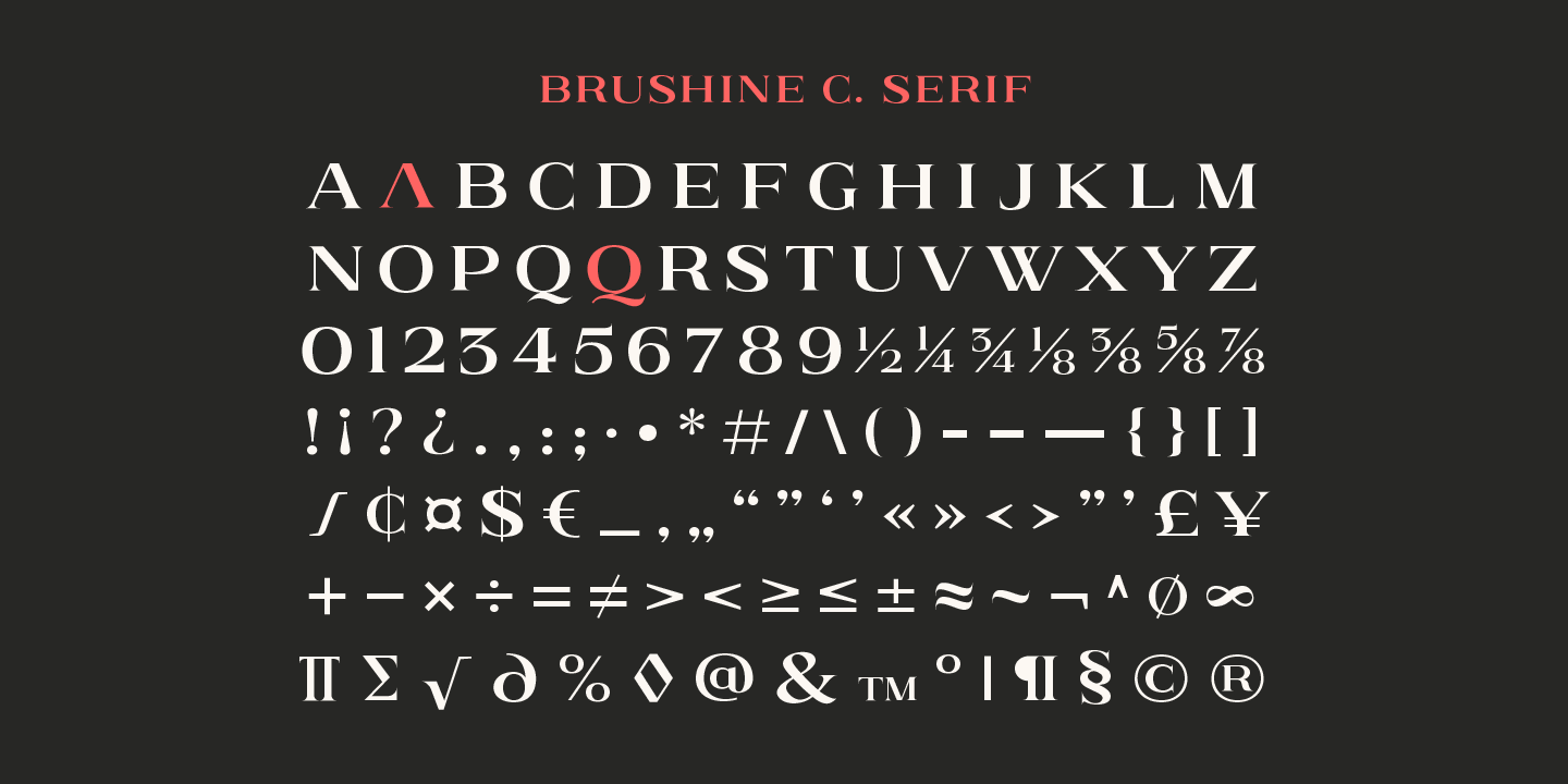 Пример шрифта Brushine Collection #4